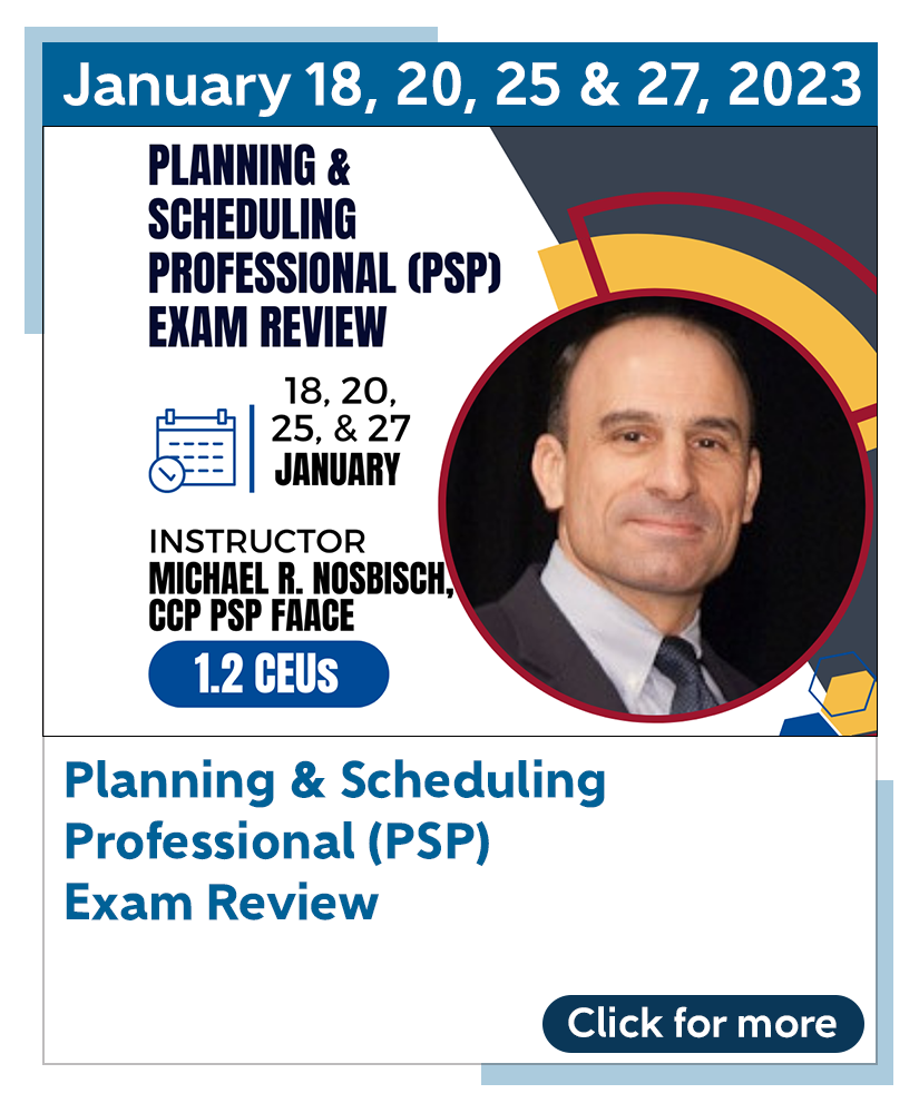 Planning & Scheduling (PSP) Exam Review