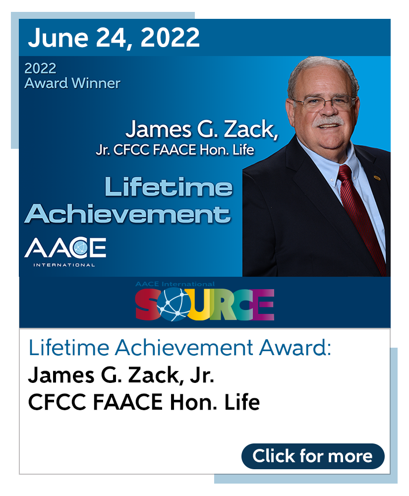 Lifetime Achievement Award: James G. Zack, Jr. CFCC FAACE Hon. Life