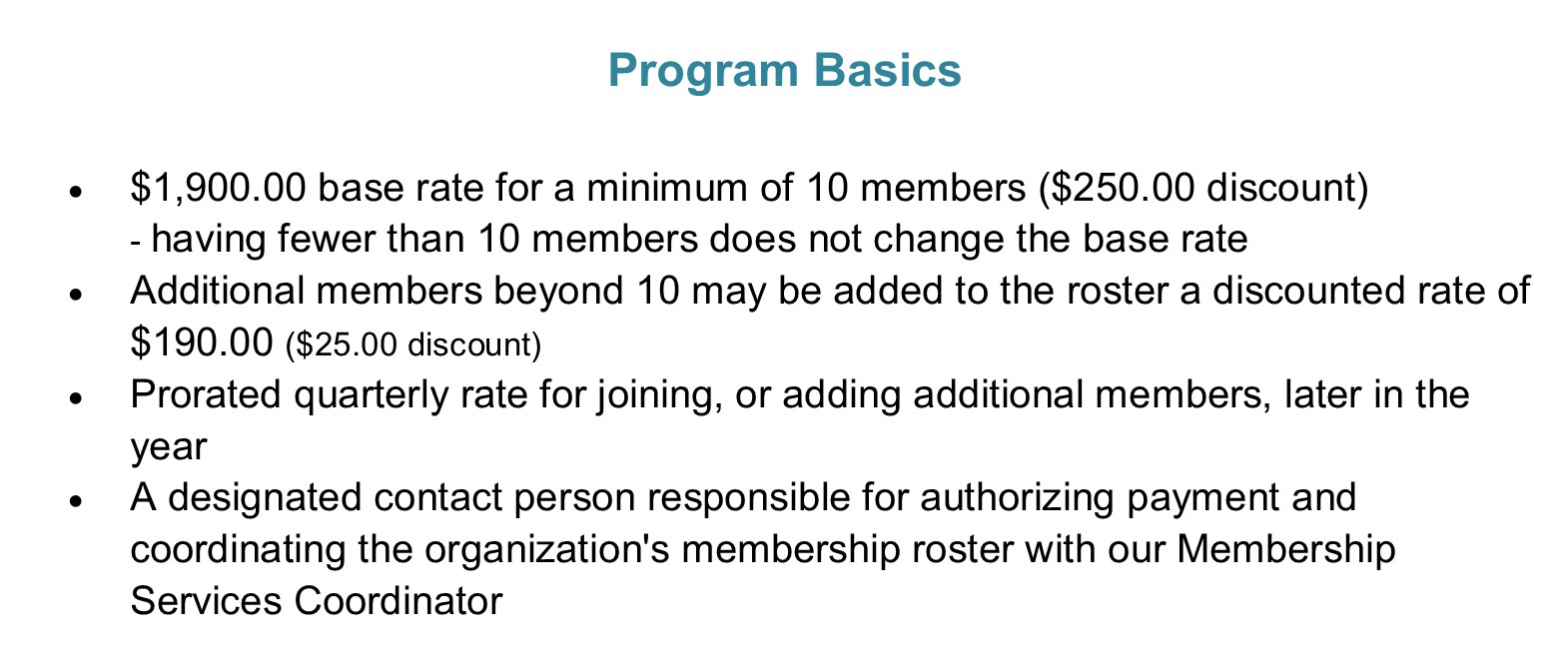 Corporate Member Basics